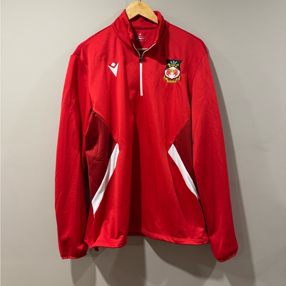 Macron Wrexham AFC training 1/4 Zip Top Training Soccer Football Jersey